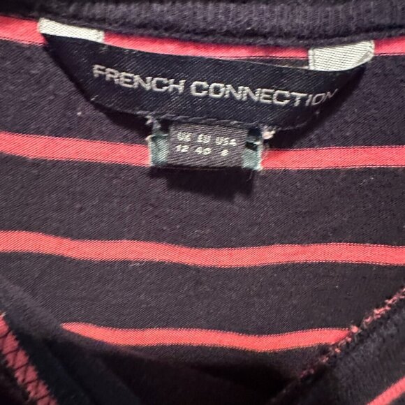 French Connection Cotton Stripped Dress - Size 8 - Picture 2 of 3